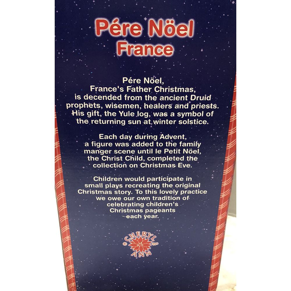Pere Noel Santa 1995‎ by Santa's Magical Toyshop Christmas Figurine 12" - Picture 9 of 9